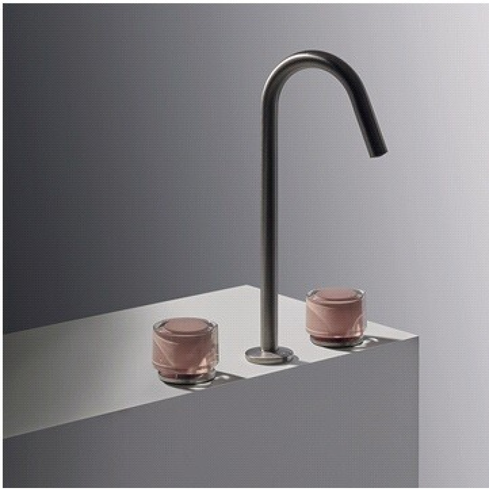 Ручка для смесителя, Fima Carlo Frattini, So, цвет-глянцевое стекло/античный розовый