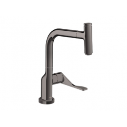 Смеситель для кухни, Hansgrohe, Axor Citterio, цвет-шлифованный черный хром