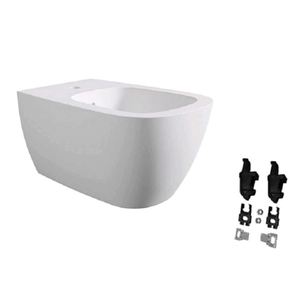 Биде, Alice, Wunder, подвесной, шгв 360*530*285, Aliglaze+, с набором для крепления, цвет-белый матовый