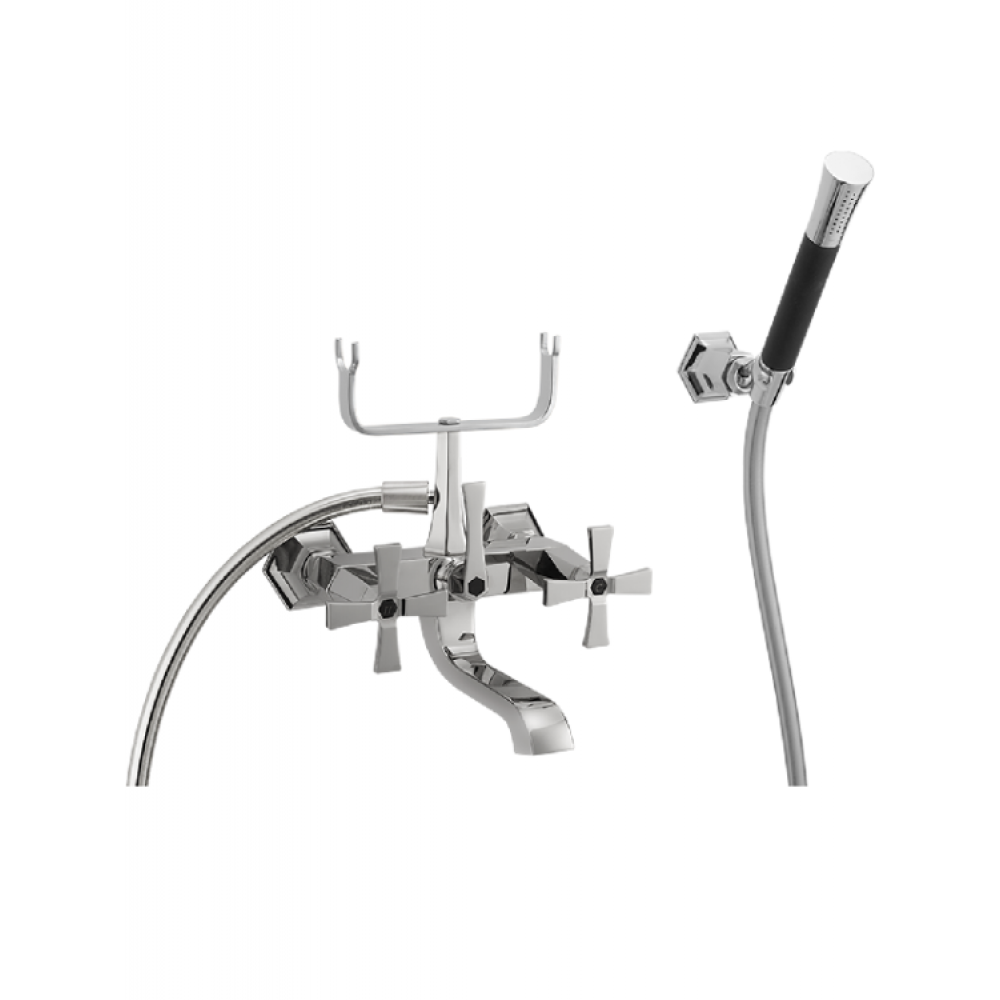 Смеситель для ванны и душа, Cisal, Chérie, цвет-Chrome/Night Black