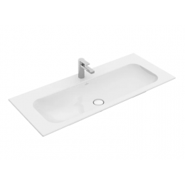 Раковина, Villeroy&Boch, Finion, шгв 1200*500*100, отверстия для смесителя-1 сквозное, 2 промаркированных, CeramicPlus, цвет-Edelweiss