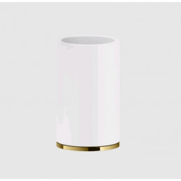 Стакан, Gessi, Inciso, шгв 75*75*127, цвет-белый/Gold PVD