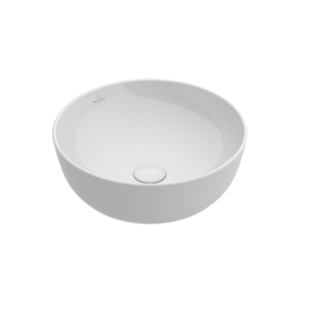 Раковина, Villeroy&Boch, Artis, шгв 430*430*125, отверстия для смесителя-отсутствуют, цвет-альпийский белый