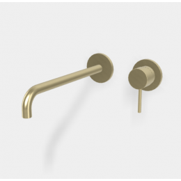 Смеситель для раковины, Fima Carlo Frattini, Spillo Up, цвет-шампань брашированная