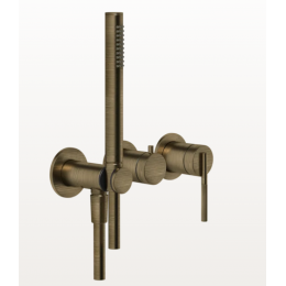 Смеситель для душа, Gessi, Ingranaggio, на 2 потребителя, цвет-Antique Brass