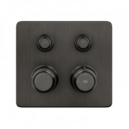 Смеситель для душа, Gessi, Hi-Fi Eclectic, на 2 потребителя, цвет-Black Metal Brushed PVD