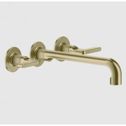 Смеситель для раковины, Gessi, Inciso, цвет-Brushed Brass PVD