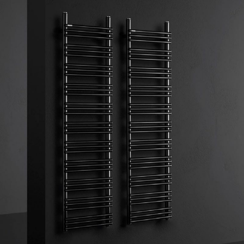 Полотенцесушитель, Antrax, Rabbit E 22, со штекером schuko, шгв 435*99*1052, нижнее слева, цвет-чёрный матовый