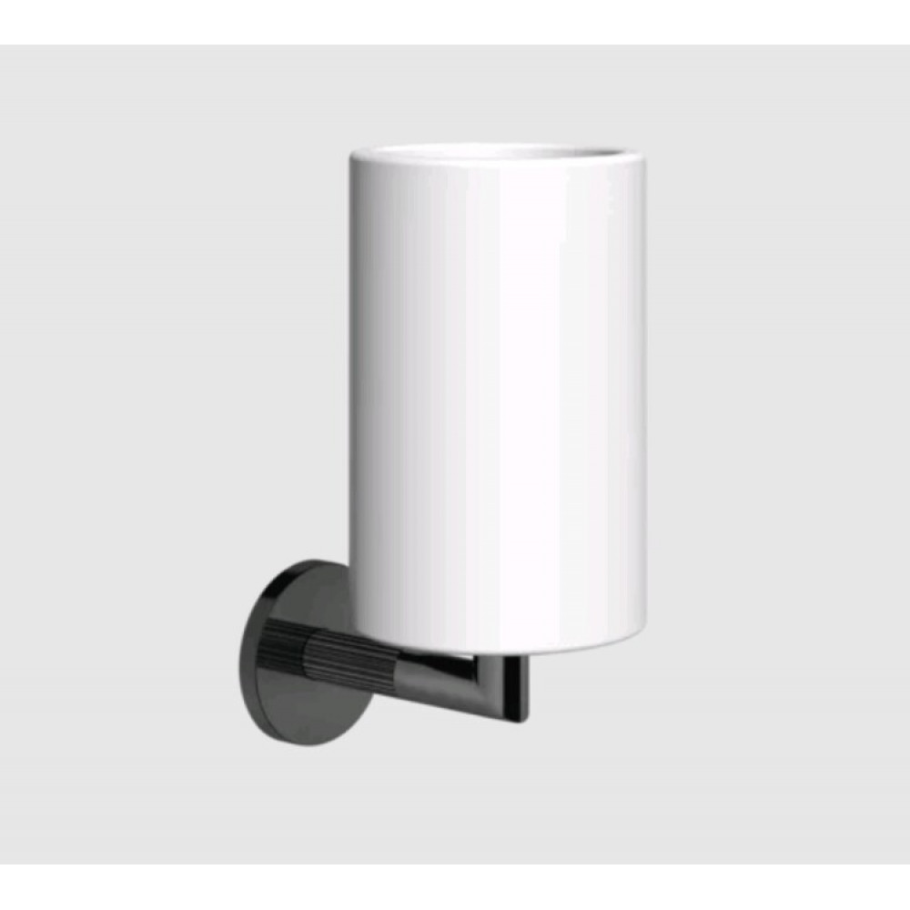 Стакан, Gessi, Ingranaggio, шгв 75*107*171, цвет-белый/Black Metal PVD