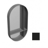 Зеркало, Scarabeo, овальное, с полками, шгв 500*100*900, без подсветки, цвет рамы-черный матовый