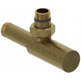 Вентиль, Сунержа, G 1/2" НР х G 1/2" НР, угловой, цилиндр, цвет-бронза состаренная