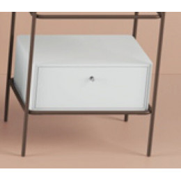 Ящик деревянный выдвижной, Artceram, Fuori scala, 50,6х35,5хh22 см для металлической консоли, цвет белый матовый