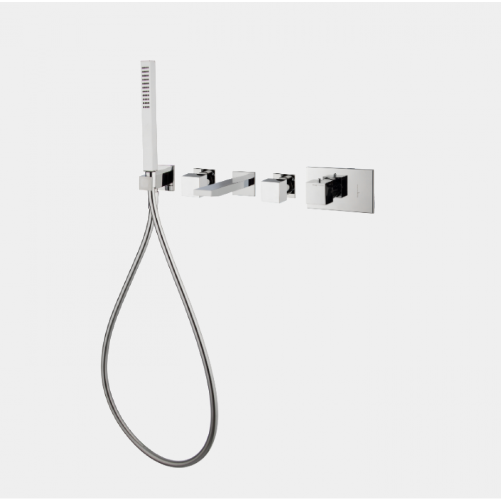 Смеситель для ванны и душа, Fima Carlo Frattini, Fimatherm, цвет-черный матовый