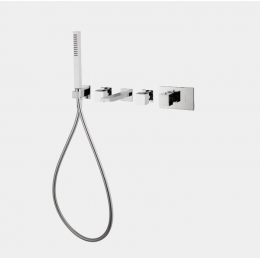 Смеситель для ванны и душа, Fima Carlo Frattini, Fimatherm, цвет-черный матовый