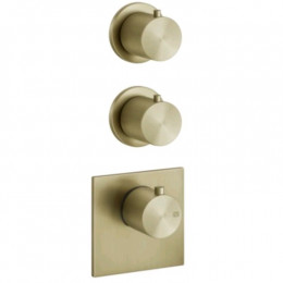 Смеситель для душа, Gessi, 316 Bath-Shower, на 2 потребителя, цвет-Brushed Brass PVD