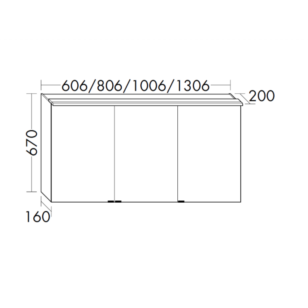 Зеркальный шкаф, Burg, Fiumo, шгв 1006*200*670, корпус снаружи белый глянцевый, внутри антрацитово-серого цвета