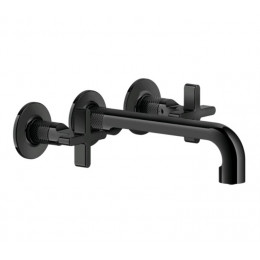 Смеситель для раковины, Gessi, Inciso, цвет-черный матовый