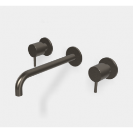 Смеситель для раковины, Fima Carlo Frattini, Spillo Up, цвет-брашированный чёрный хром