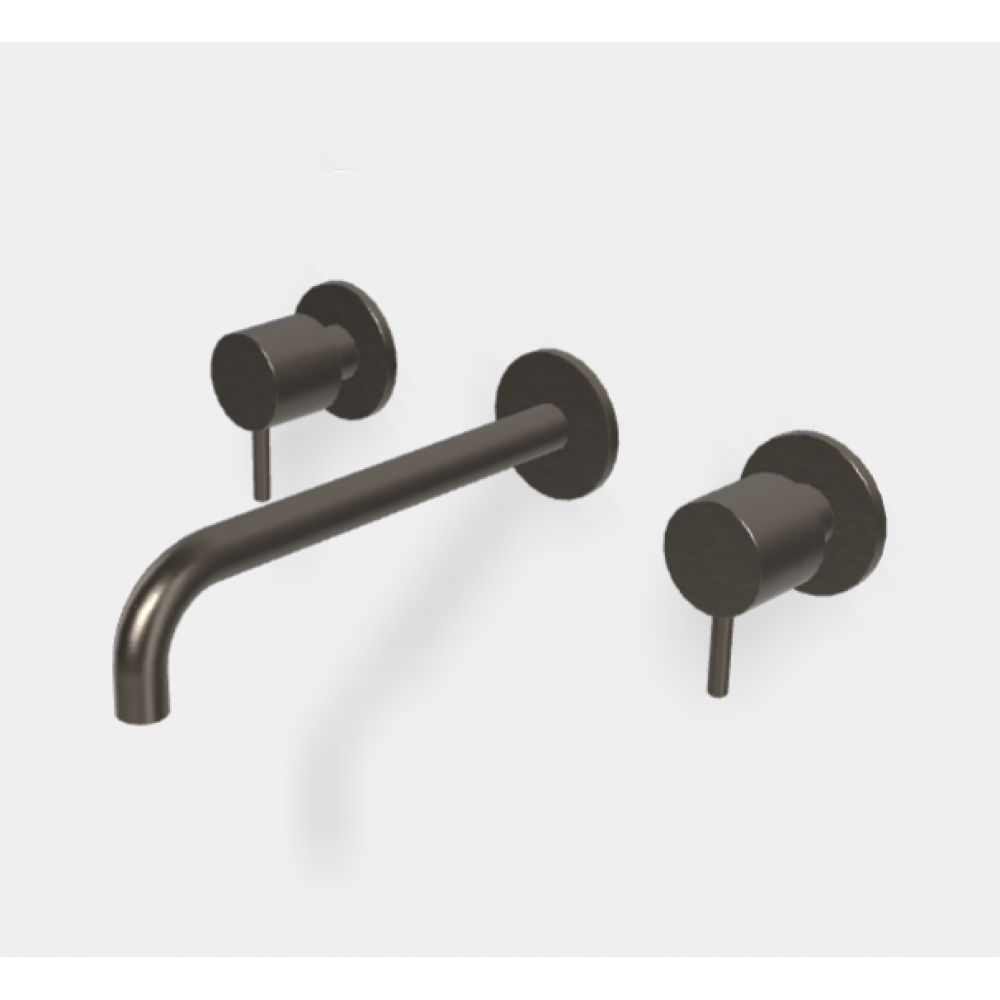 Смеситель для раковины, Fima Carlo Frattini, Spillo Up, цвет-брашированный чёрный хром