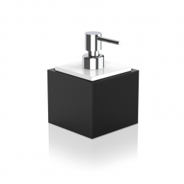 Дозатор для жидкого мыла, Decor Walther, Brownie, шгв 99*99*147, цвет-хром/чёрный