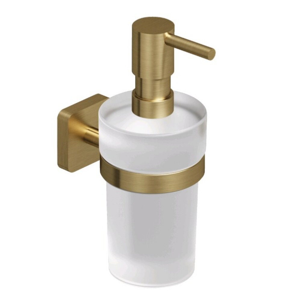 Дозатор для жидкого мыла, Kludi, VELA S, шгв 72*117*180, цвет дозатора-золото брашированное