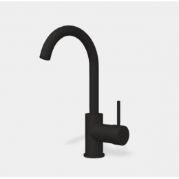 Смеситель для раковины, Fima Carlo Frattini, Spillo Up, цвет-чёрный матовый