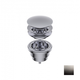 Донный клапан, Ritmonio, для раковин, 1 1/4", цвет-Brushed Black Chrome