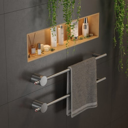 Полотенцесушитель, Broner, Bruno, шгв 60*70*600, сухой ТЭН, цвет-сталь сатинированная