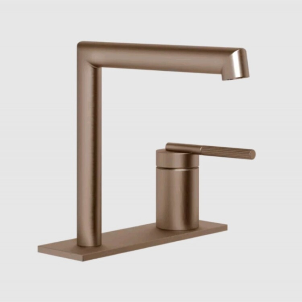 Смеситель для раковины, Gessi, Ingranaggio, цвет-Copper Brushed PVD