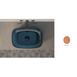 Раковина, DEA Design, Countertop basin, шгв 550*380*120, отверстия для смесителя-отсутствуют, цвет-Sunset