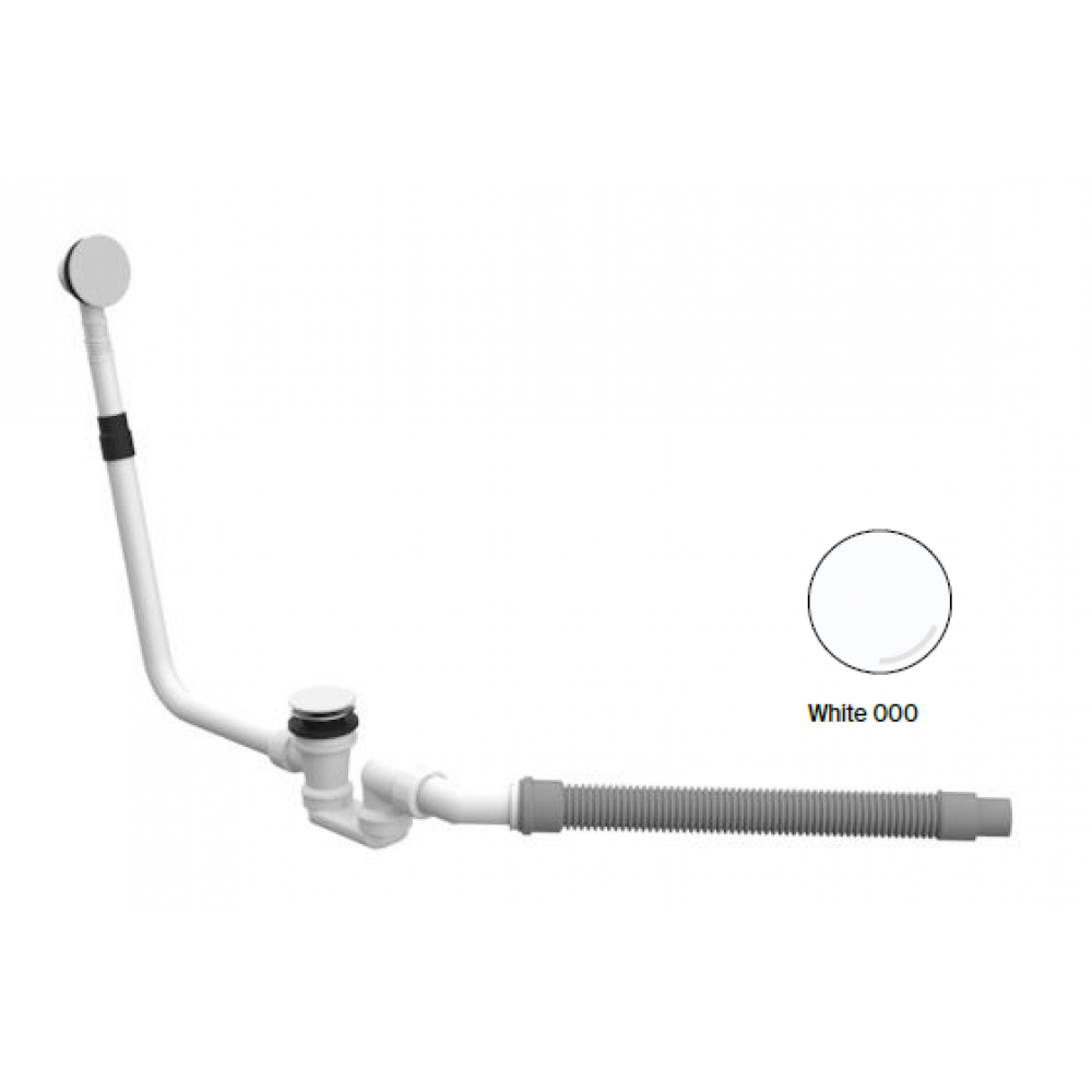 Слив-перелив, Bette, BetteMono Silhouette, для ванны, автоматический (Click-clack), цвет-белый