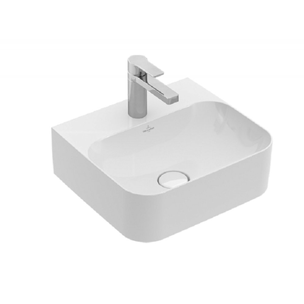 Раковина, Villeroy&Boch, Finion, шгв 430*390*125, отверстия для смесителя-1, CeramicPlus, цвет-альпийский белый