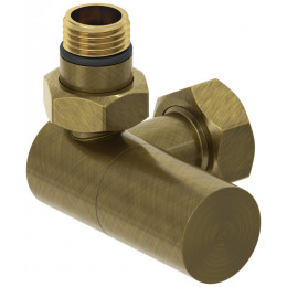Вентиль, Сунержа, 3D, G 1/2" НР х G 3/4" НГ, левый, цилиндр, цвет-бронза состаренная