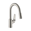 Смеситель для кухни, Hansgrohe, Focus M42, цвет-сталь