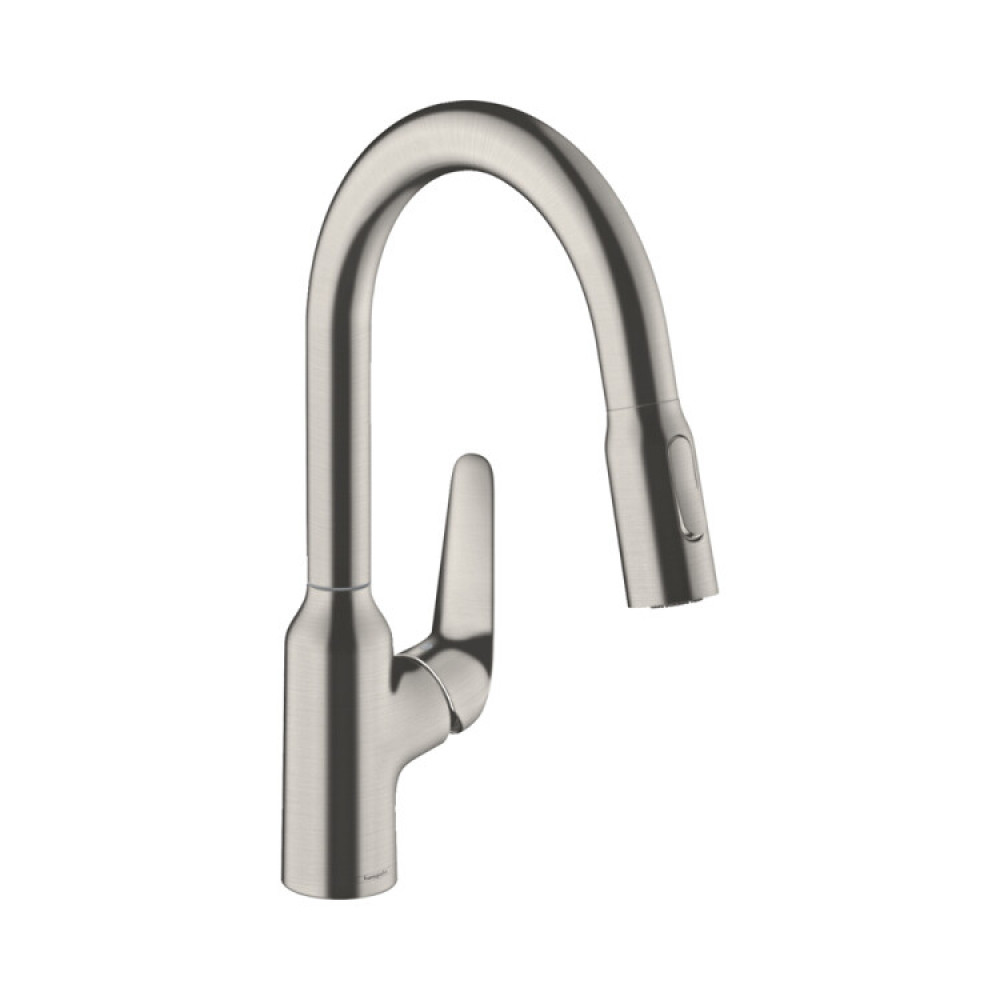 Смеситель для кухни, Hansgrohe, Focus M42, цвет-сталь
