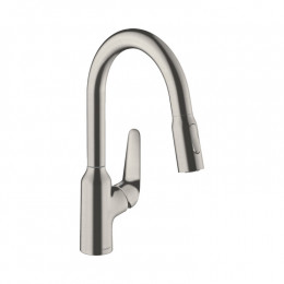 Смеситель для кухни, Hansgrohe, Focus M42, цвет-сталь