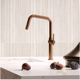 Смеситель для кухни, Gessi, Habito, цвет-Warm Bronze Brushed PVD