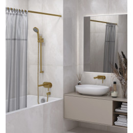 Штанга для душевой шторы, Сунержа, DESIGN, шгв 1485-1515*28*28, цвет-золото