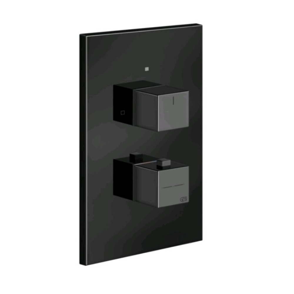 Смеситель для душа, Gessi, Rettangolo shower, на 2 потребителя, цвет-Black Metal PVD