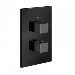 Смеситель для душа, Gessi, Rettangolo shower, на 2 потребителя, цвет-Black Metal PVD