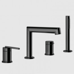 Смеситель для ванны и душа, Gessi, Ingranaggio, цвет-Black Metal PVD