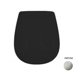 Сиденье для унитаза, Artceram, Azuley, шг 360*450, цвет-черный матовый (ПРОДАЕТСЯ ТОЛЬКО В КОМПЛЕКТЕ С ОСНОВНЫМ ИЗДЕЛИЕМ)