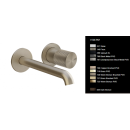 Смеситель для раковины, Gessi, Habito, RIGATO, цвет-Brushed Brass PVD