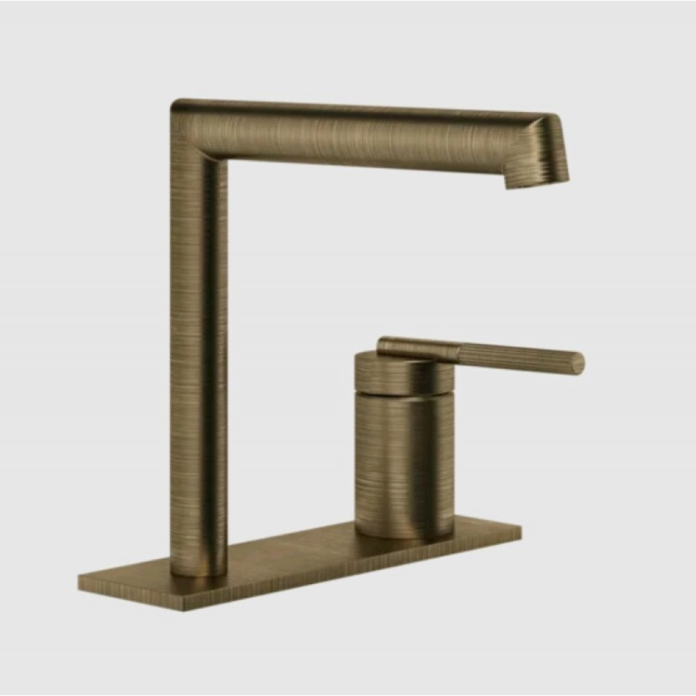 Смеситель для раковины, Gessi, Ingranaggio, цвет-Antique Brass