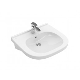 Раковина, Villeroy&Boch, O'Novo Vita, шг 610*550, отверстия для смесителя-1 сквозное, 2 промаркированных, цвет-альпийский белый