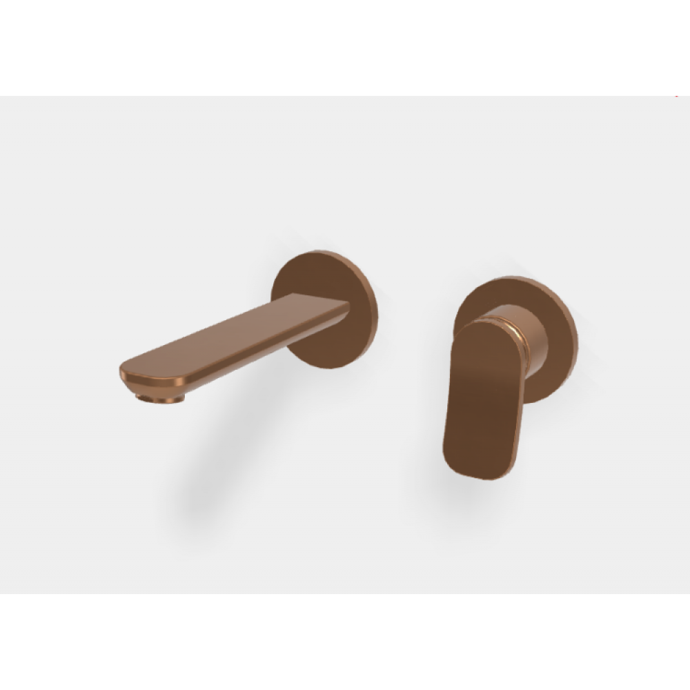 Смеситель для раковины, Fima Carlo Frattini, Flo', цвет-бронза брашированная янтарная