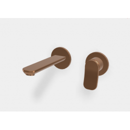 Смеситель для раковины, Fima Carlo Frattini, Flo', цвет-бронза брашированная янтарная