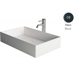 Раковина, Alice, Spy, шгв 600*370*120, отверстия для смесителя-отсутствуют, цвет-черный матовый