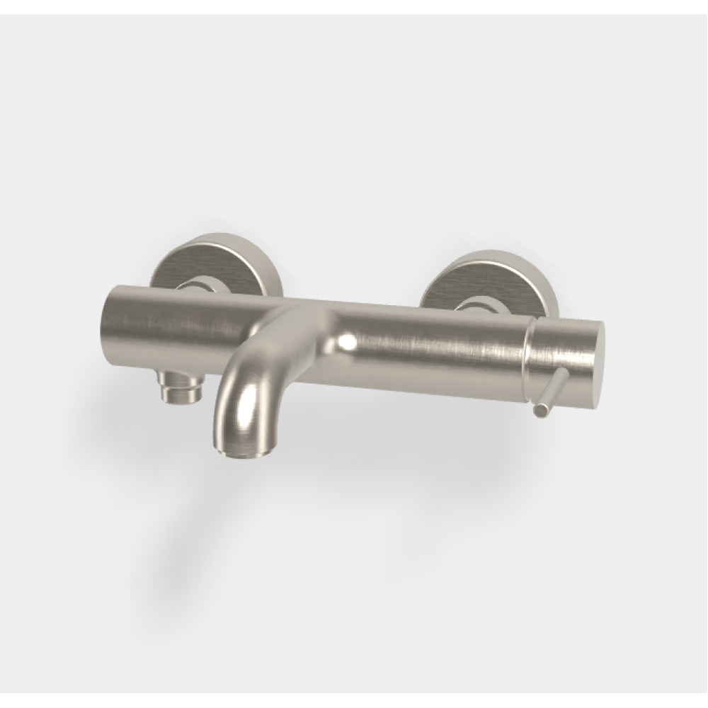 Смеситель для ванны и душа, Fima Carlo Frattini, Spillo Up, цвет-брашированный никель