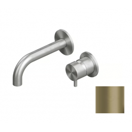 Смеситель для раковины, Quadro design, Source, цвет-золото светлое